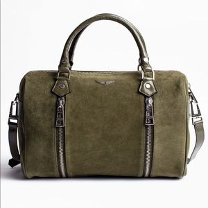 Zadig & Voltaire Sunny Medium Suede Patent Bag